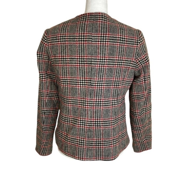 Appleseed’s Vintage Wool Blazer Buttonfront Houndstooth Jacket Classic Tailored - Picture 8 of 16
